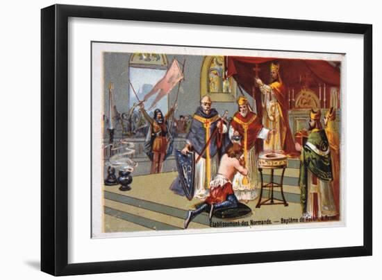 Establishment of the Normans: Baptism of Rollo at Rouen-null-Framed Giclee Print