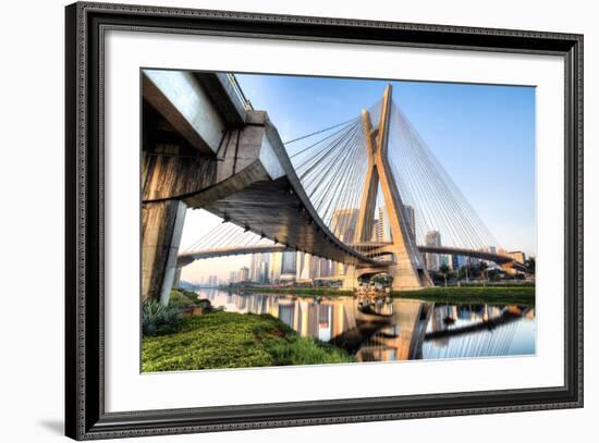 Estaiada Bridge, Sao Paulo, Brazil, South America-Thiago Leite-Framed Photographic Print