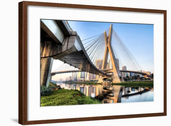 Estaiada Bridge, Sao Paulo, Brazil, South America-Thiago Leite-Framed Photographic Print