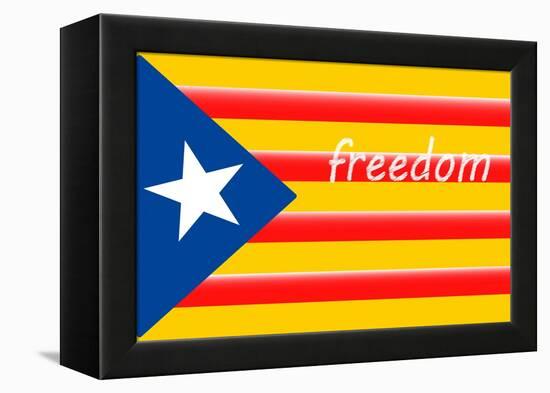 Estelada; Catalan Independence Flag-Juan Carlos B.-Framed Stretched Canvas