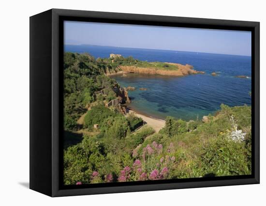 Esterel Corniche Near St. Raphael, Cote d'Azur, Mediterranean Coast, Provence, France, Europe-Michael Busselle-Framed Premier Image Canvas