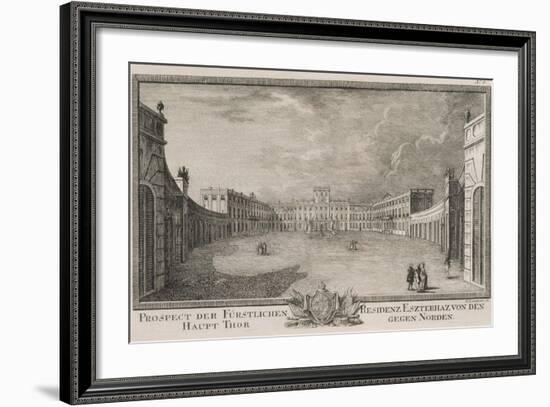 Esterhazy Palace in Vienna by F Landerer, 1784, Austria 18th Century Engraving-null-Framed Giclee Print