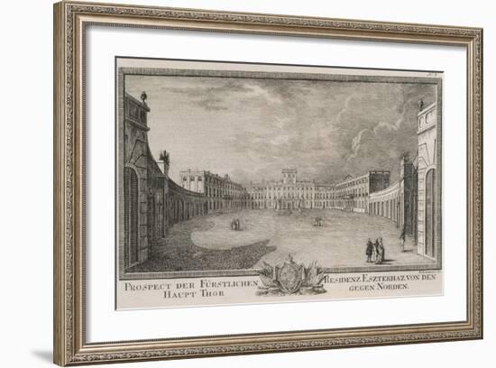 Esterhazy Palace in Vienna by F Landerer, 1784, Austria 18th Century Engraving-null-Framed Giclee Print
