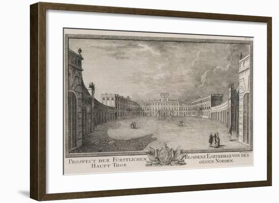 Esterhazy Palace in Vienna by F Landerer, 1784, Austria 18th Century Engraving-null-Framed Giclee Print