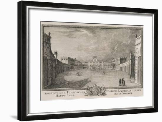Esterhazy Palace in Vienna by F Landerer, 1784, Austria 18th Century Engraving-null-Framed Giclee Print