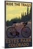 Estes Park, Colorado - Ride the Trails-Lantern Press-Mounted Art Print