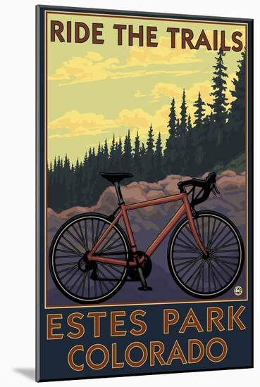 Estes Park, Colorado - Ride the Trails-Lantern Press-Mounted Art Print