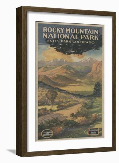 Estes Park, Colorado - Rocky Mt. National Park Brochure No. 1-Lantern Press-Framed Art Print