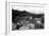 Estes Park, Colorado - Snowy Mountains from Town-Lantern Press-Framed Art Print