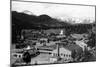 Estes Park, Colorado - Snowy Mountains from Town-Lantern Press-Mounted Art Print