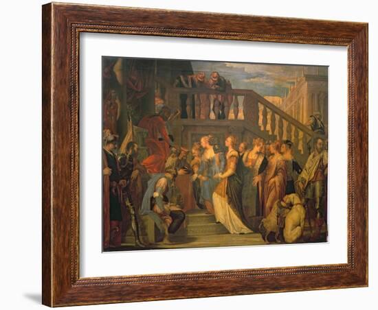 Esther and Ahasuerus-Paolo Veronese-Framed Giclee Print