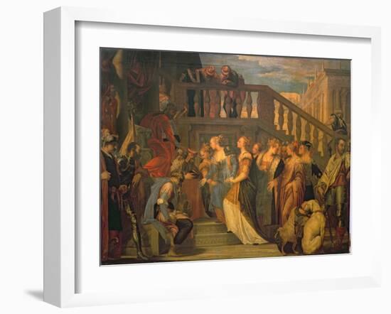 Esther and Ahasuerus-Paolo Veronese-Framed Giclee Print