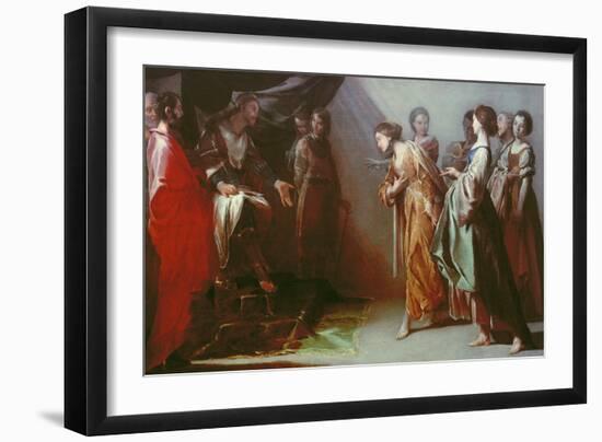 Esther and Ahasuerus-Bernardo Cavallino-Framed Giclee Print