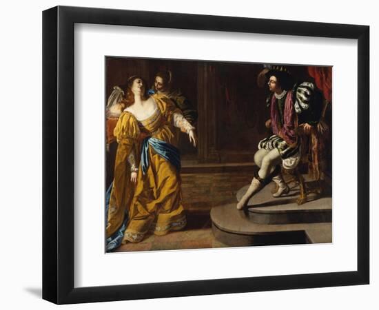 Esther before Ahasuerus, c.1630-Artemisia Gentileschi-Framed Giclee Print