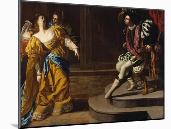 Esther before Ahasuerus, c.1630-Artemisia Gentileschi-Mounted Giclee Print