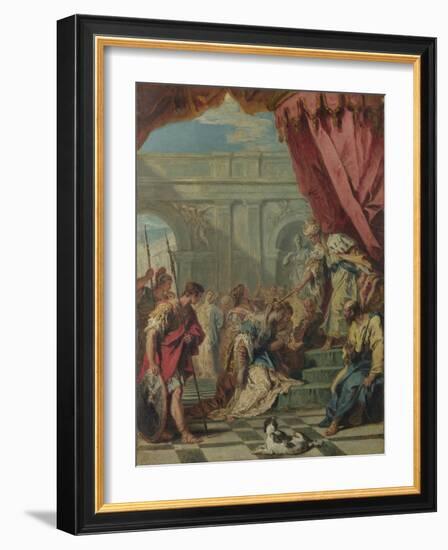 Esther before Ahasuerus, Ca 1730-Sebastiano Ricci-Framed Giclee Print