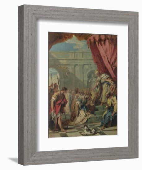 Esther before Ahasuerus, Ca 1730-Sebastiano Ricci-Framed Giclee Print