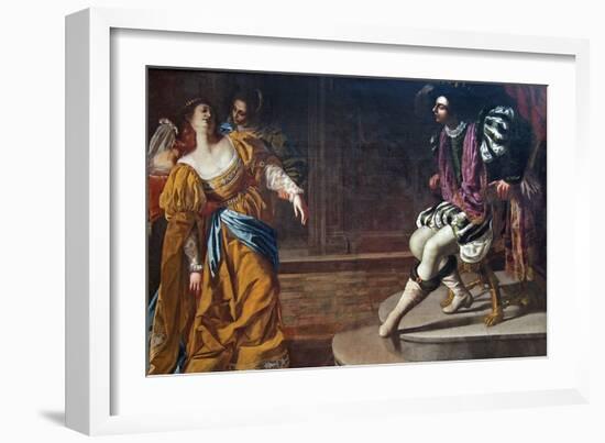 Esther before Ahasuerus-Artemisia Gentileschi-Framed Art Print