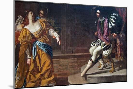 Esther before Ahasuerus-Artemisia Gentileschi-Mounted Art Print