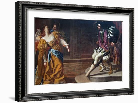 Esther before Ahasuerus-Artemisia Gentileschi-Framed Art Print