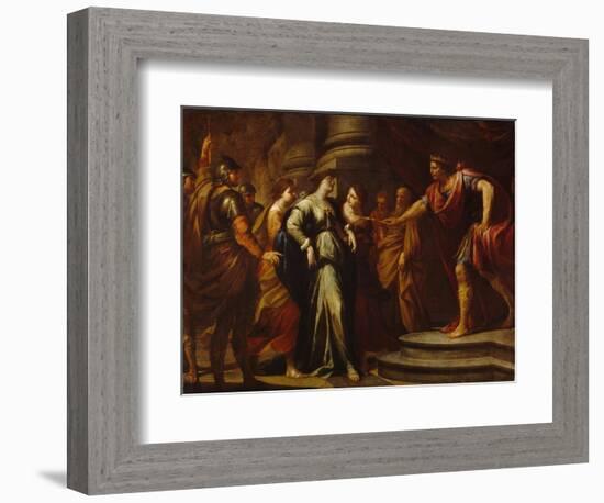 Esther (Hadassah Bat Avilail) Devant Assuerus (Identifie a Xerxes I, Roi De Perse, 519-465 Avant JC-Andrea Vaccaro-Framed Giclee Print