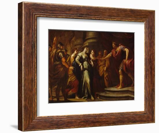 Esther (Hadassah Bat Avilail) Devant Assuerus (Identifie a Xerxes I, Roi De Perse, 519-465 Avant JC-Andrea Vaccaro-Framed Giclee Print