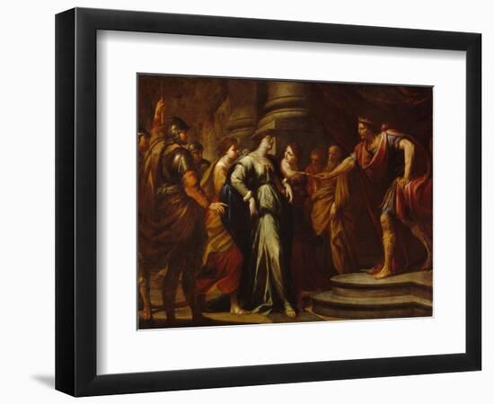 Esther (Hadassah Bat Avilail) Devant Assuerus (Identifie a Xerxes I, Roi De Perse, 519-465 Avant JC-Andrea Vaccaro-Framed Giclee Print