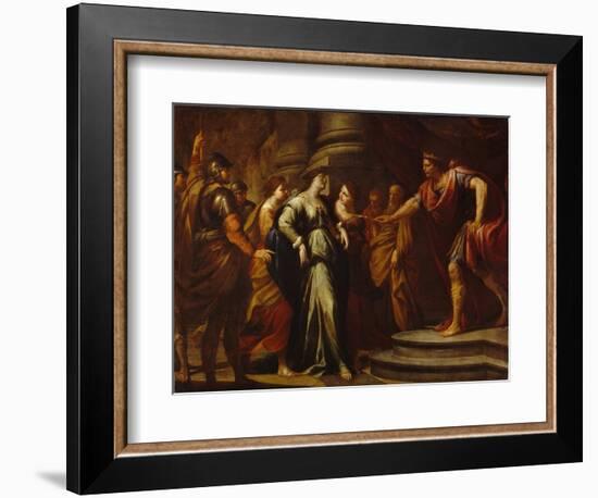 Esther (Hadassah Bat Avilail) Devant Assuerus (Identifie a Xerxes I, Roi De Perse, 519-465 Avant JC-Andrea Vaccaro-Framed Giclee Print