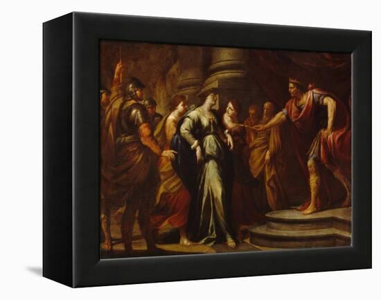 Esther (Hadassah Bat Avilail) Devant Assuerus (Identifie a Xerxes I, Roi De Perse, 519-465 Avant JC-Andrea Vaccaro-Framed Premier Image Canvas