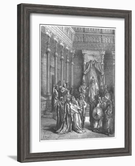 Esther in the Presence of Ahasuerus, 1866-Gustave Doré-Framed Giclee Print