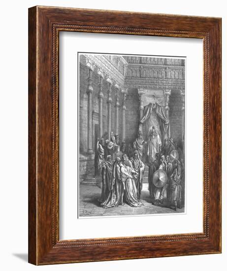 Esther in the Presence of Ahasuerus, 1866-Gustave Doré-Framed Giclee Print