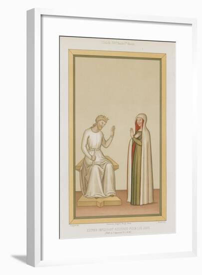 Esther Pleading with Ahasuerus for the Jews-null-Framed Giclee Print