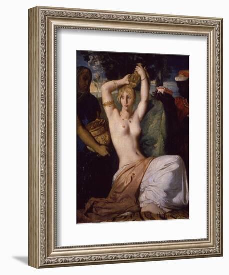 Esther Preparing Herself for Presentation to King Ahasuerus (Xerxes) Called Toilet of Esther, 1841-Theodore Chasseriau-Framed Giclee Print