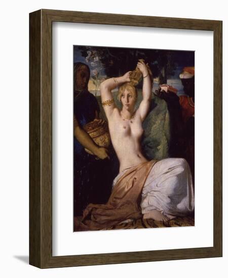 Esther Preparing Herself for Presentation to King Ahasuerus (Xerxes) Called Toilet of Esther, 1841-Theodore Chasseriau-Framed Giclee Print