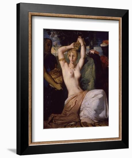 Esther Preparing Herself for Presentation to King Ahasuerus (Xerxes) Called Toilet of Esther, 1841-Theodore Chasseriau-Framed Giclee Print