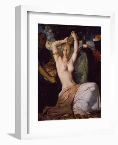 Esther Preparing Herself for Presentation to King Ahasuerus (Xerxes) Called Toilet of Esther, 1841-Theodore Chasseriau-Framed Giclee Print