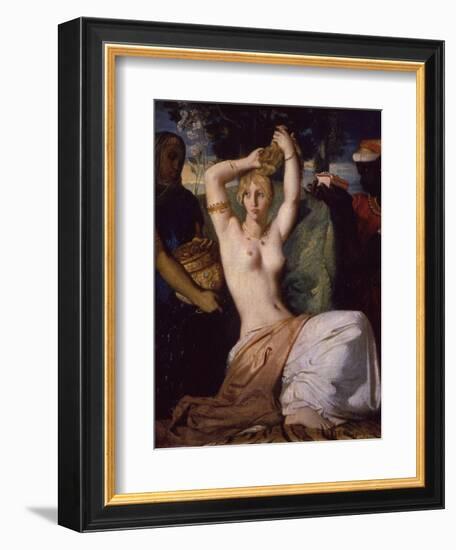 Esther Preparing Herself for Presentation to King Ahasuerus (Xerxes) Called Toilet of Esther, 1841-Theodore Chasseriau-Framed Giclee Print