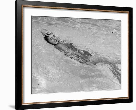 Esther Williams Swimming in Pool-Peter Stackpole-Framed Premium Photographic Print