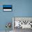 Estonia Flag Design with Wood Patterning - Flags of the World Series-Philippe Hugonnard-Framed Stretched Canvas displayed on a wall