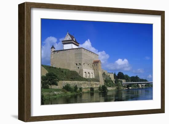 Estonia, Narva, 13th Century Castle on Narva River-null-Framed Giclee Print