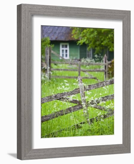 Estonia, Western Estonia Islands, Muhu Island, Koguva, Muhu Open Air Museum, Gate-Walter Bibikow-Framed Photographic Print