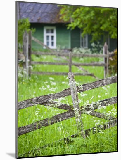 Estonia, Western Estonia Islands, Muhu Island, Koguva, Muhu Open Air Museum, Gate-Walter Bibikow-Mounted Photographic Print