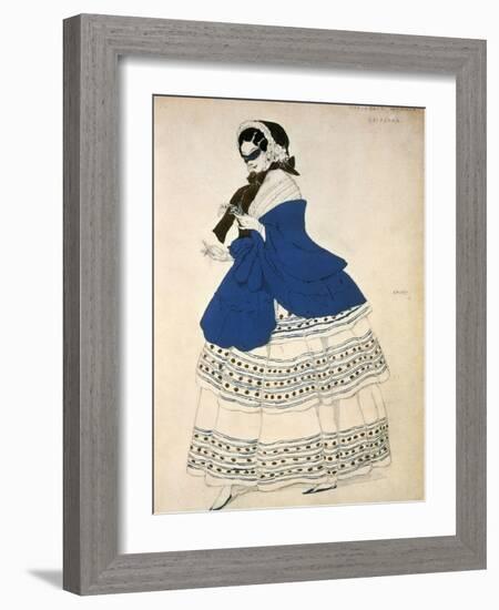 Estrella, Design for a Costume for the Ballet Carnival Composed by Robert Schumann, 1919-Leon Bakst-Framed Giclee Print