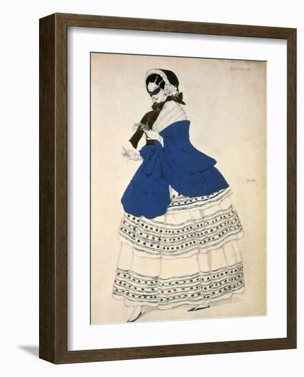 Estrella, Design for a Costume for the Ballet Carnival Composed by Robert Schumann, 1919-Leon Bakst-Framed Giclee Print