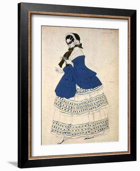 Estrella, Design for a Costume for the Ballet Carnival Composed by Robert Schumann, 1919-Leon Bakst-Framed Giclee Print