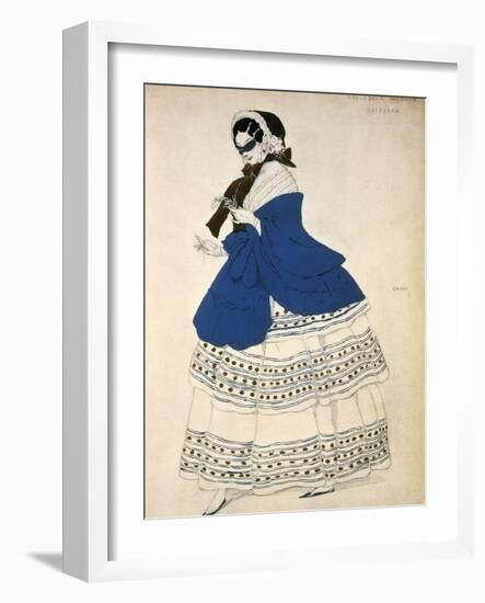 Estrella, Design for a Costume for the Ballet Carnival Composed by Robert Schumann, 1919-Leon Bakst-Framed Giclee Print
