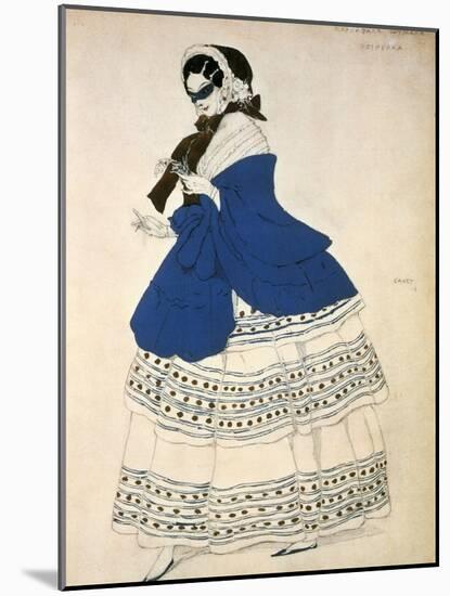 Estrella, Design for a Costume for the Ballet Carnival Composed by Robert Schumann, 1919-Leon Bakst-Mounted Giclee Print