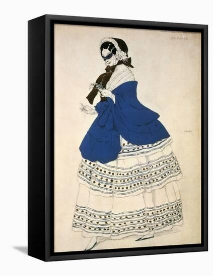 Estrella, Design for a Costume for the Ballet Carnival Composed by Robert Schumann, 1919-Leon Bakst-Framed Premier Image Canvas