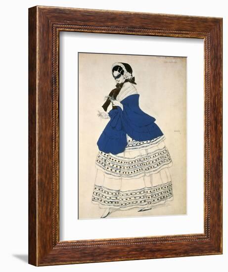 Estrella, Design for a Costume for the Ballet Carnival Composed by Robert Schumann, 1919-Leon Bakst-Framed Giclee Print