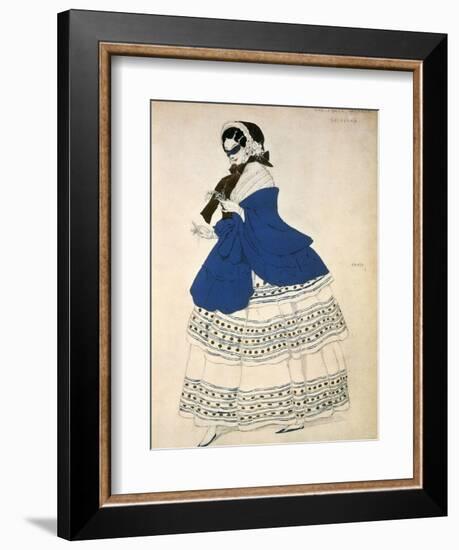 Estrella, Design for a Costume for the Ballet Carnival Composed by Robert Schumann, 1919-Leon Bakst-Framed Giclee Print